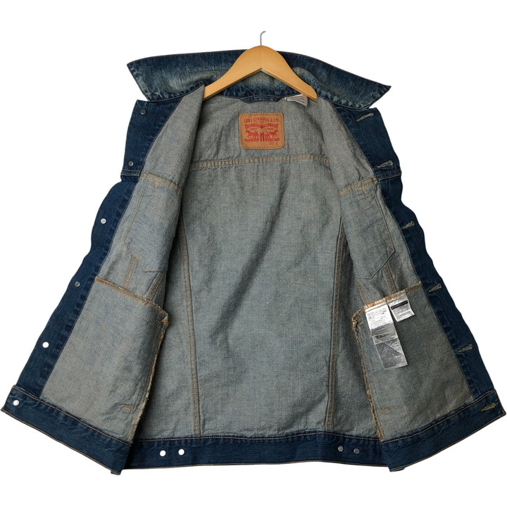 Levi's Cut-off Denim Vest, Men's Size L cotton blue type Vintage Second Hand