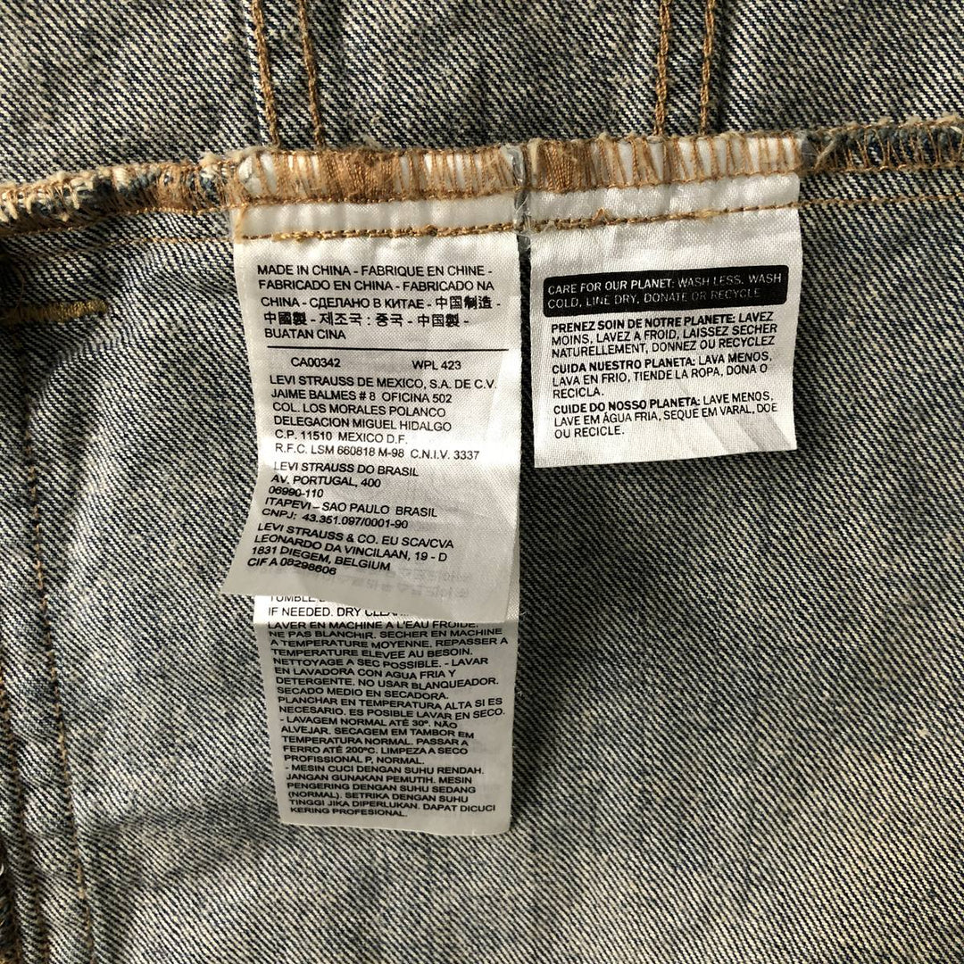 Levi's Cut-off Denim Vest, Men's Size L cotton blue type Vintage Second Hand