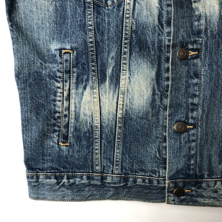 Levi's Cut-off Denim Vest, Men's Size L cotton blue type Vintage Second Hand