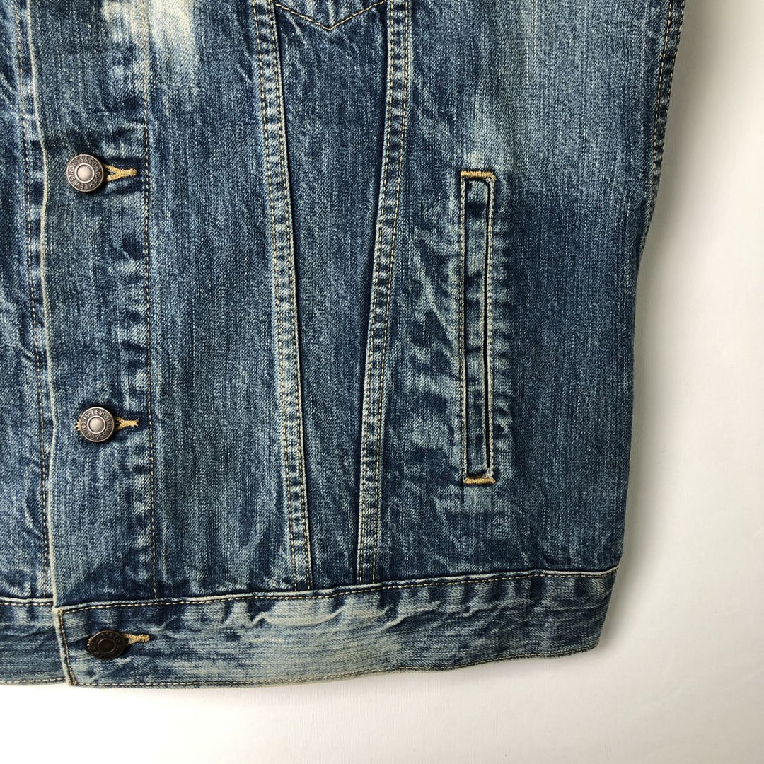 Levi's Cut-off Denim Vest, Men's Size L cotton blue type Vintage Second Hand