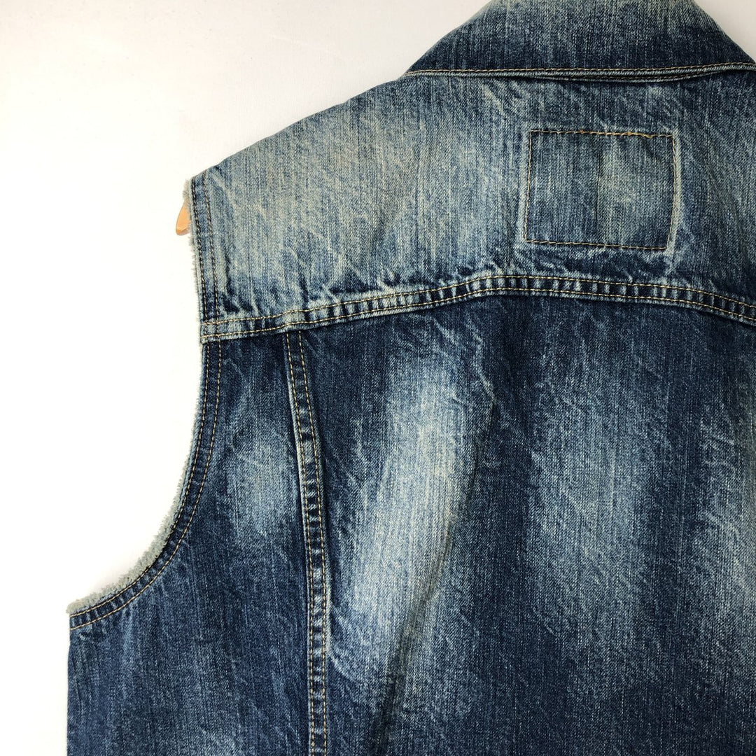 Levi's Cut-off Denim Vest, Men's Size L cotton blue type Vintage Second Hand