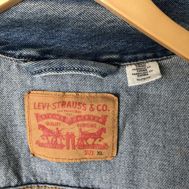 Levi's Painted Cut-Off Denim Vest, Men's Size XL cotton blue type Vintage Second Hand