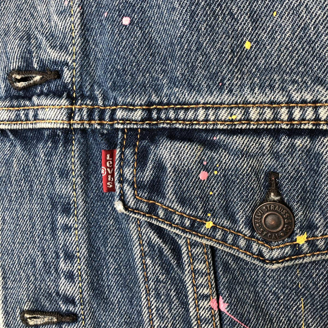 Levi's Painted Cut-Off Denim Vest, Men's Size XL cotton blue type Vintage Second Hand