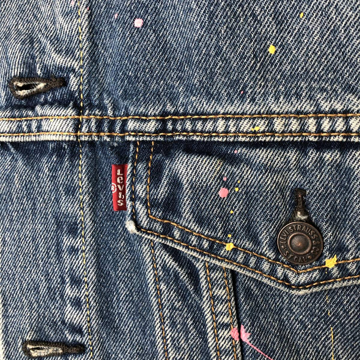 Levi's Painted Cut-Off Denim Vest, Men's Size XL cotton blue type Vintage Second Hand