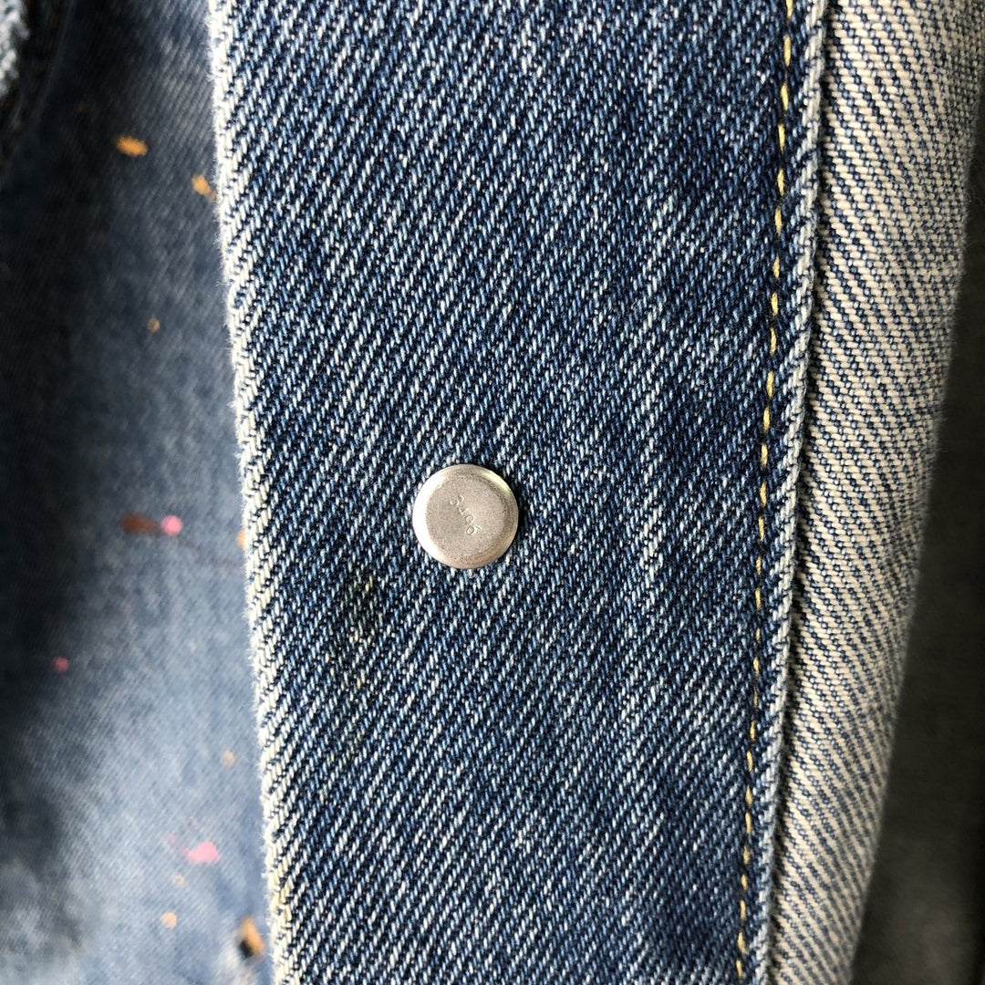 Levi's Painted Cut-Off Denim Vest, Men's Size XL cotton blue type Vintage Second Hand