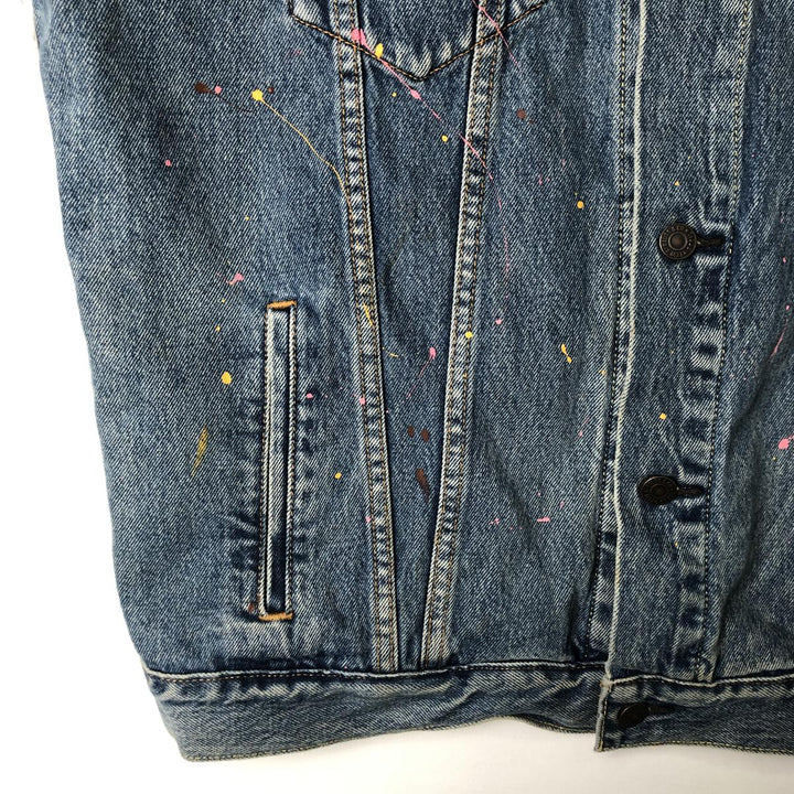 Levi's Painted Cut-Off Denim Vest, Men's Size XL cotton blue type Vintage Second Hand