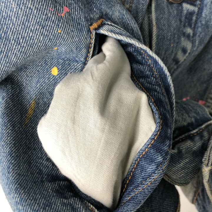 Levi's Painted Cut-Off Denim Vest, Men's Size XL cotton blue type Vintage Second Hand
