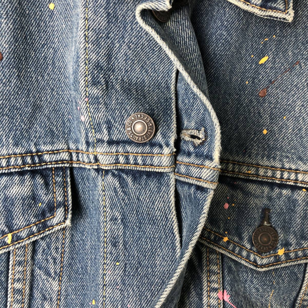 Levi's Painted Cut-Off Denim Vest, Men's Size XL cotton blue type Vintage Second Hand
