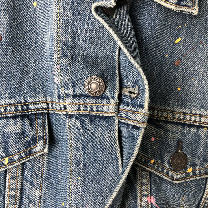 Levi's Painted Cut-Off Denim Vest, Men's Size XL cotton blue type Vintage Second Hand