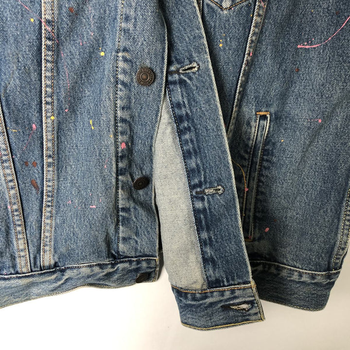 Levi's Painted Cut-Off Denim Vest, Men's Size XL cotton blue type Vintage Second Hand