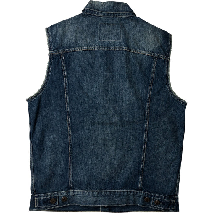Levi's Cut-off Denim Vest, Men's Size L cotton blue type Vintage Second Hand