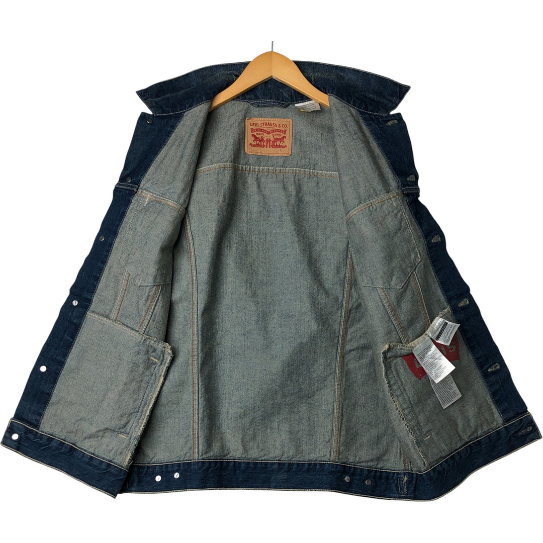 Levi's Cut-off Denim Vest, Men's Size L cotton blue type Vintage Second Hand