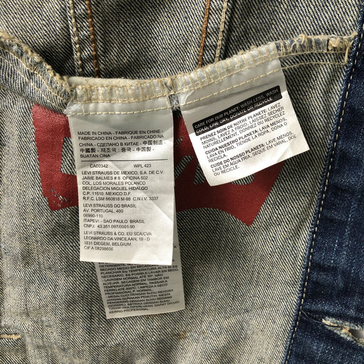 Levi's Cut-off Denim Vest, Men's Size L cotton blue type Vintage Second Hand