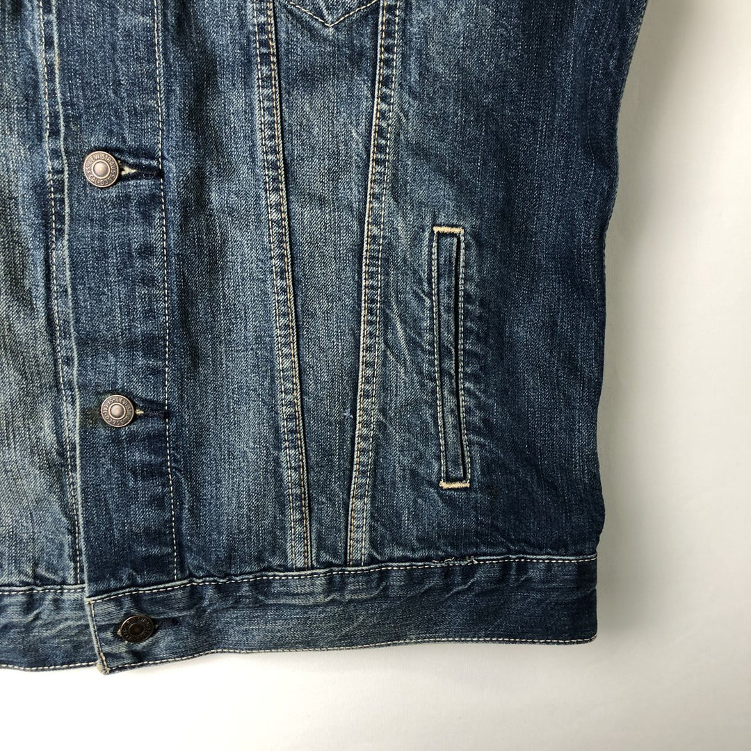 Levi's Cut-off Denim Vest, Men's Size L cotton blue type Vintage Second Hand