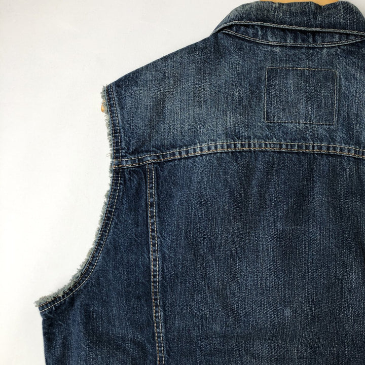 Levi's Cut-off Denim Vest, Men's Size L cotton blue type Vintage Second Hand