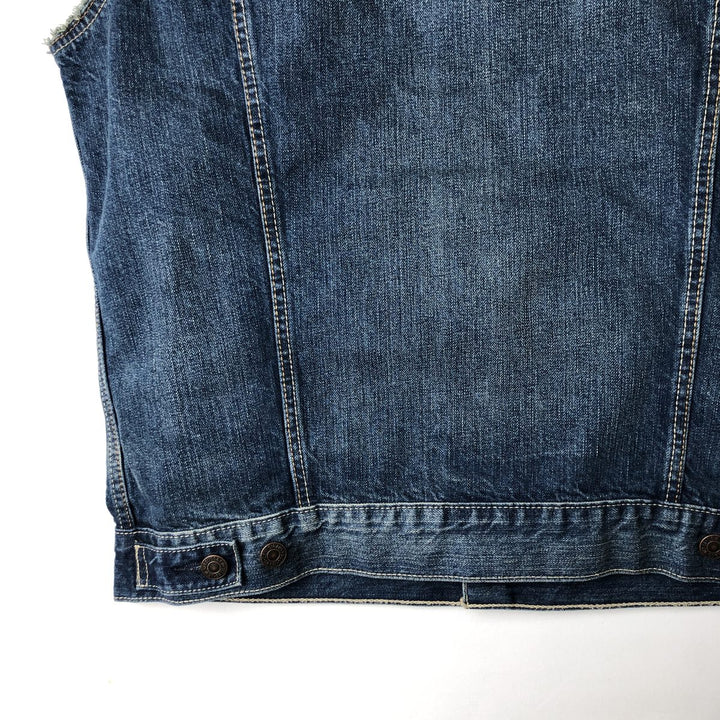 Levi's Cut-off Denim Vest, Men's Size L cotton blue type Vintage Second Hand