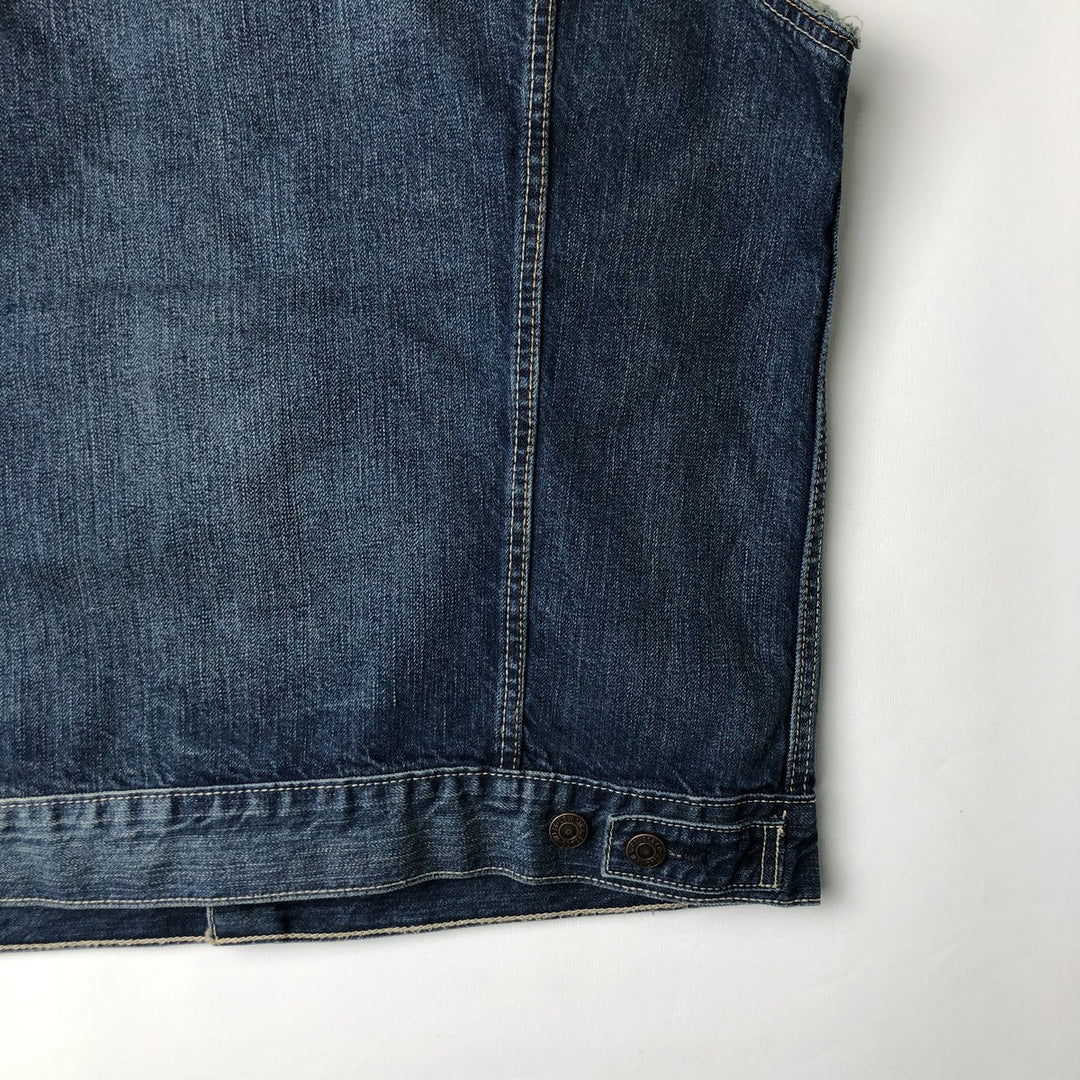 Levi's Cut-off Denim Vest, Men's Size L cotton blue type Vintage Second Hand