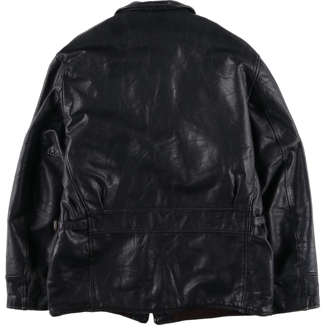 Group 5 Leather Sports Jacket, Made in Canada, Men's Size Medium genuine leather black type Vintage Second Hand