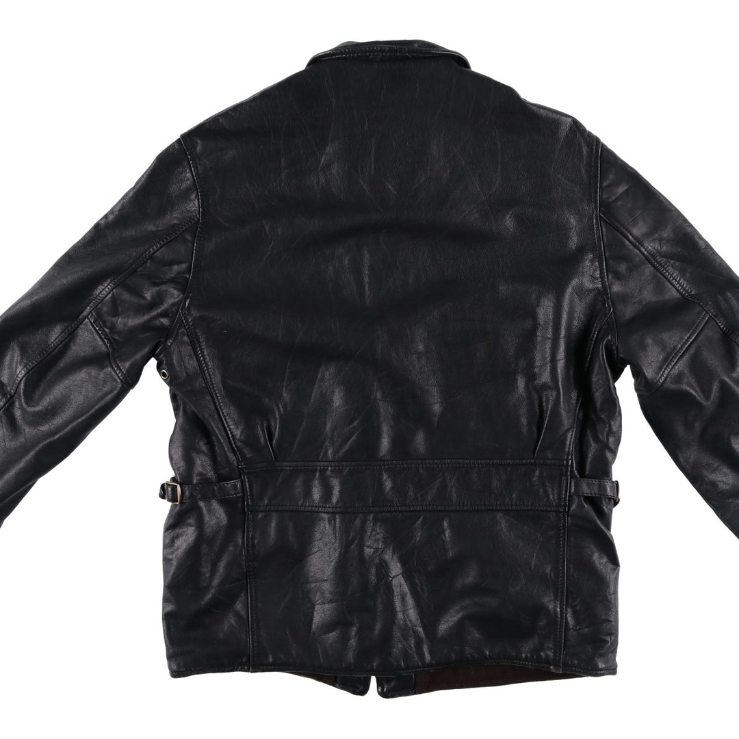 Group 5 Leather Sports Jacket, Made in Canada, Men's Size Medium genuine leather black type Vintage Second Hand