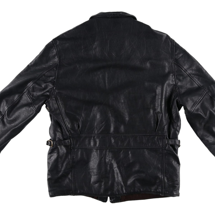 Group 5 Leather Sports Jacket, Made in Canada, Men's Size Medium genuine leather black type Vintage Second Hand