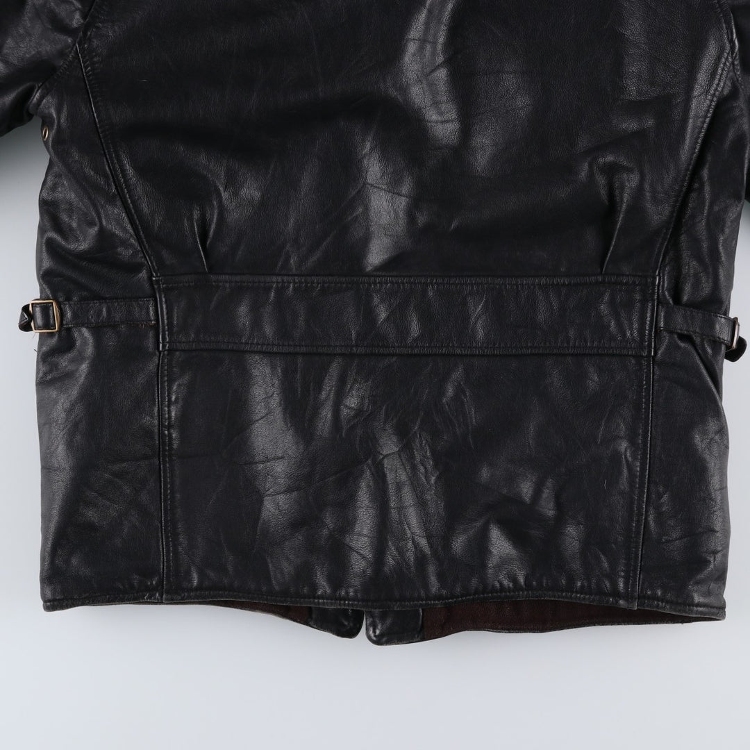 Group 5 Leather Sports Jacket, Made in Canada, Men's Size Medium genuine leather black type Vintage Second Hand