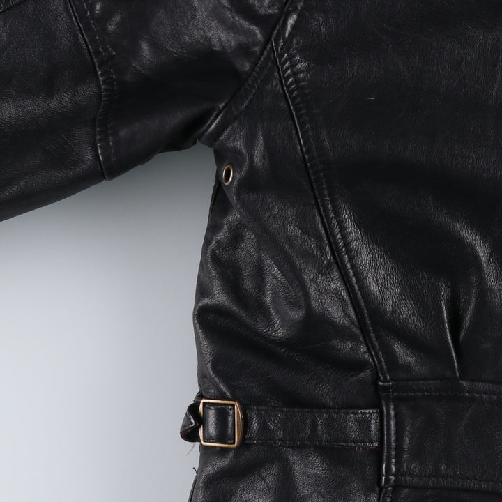 Group 5 Leather Sports Jacket, Made in Canada, Men's Size Medium genuine leather black type Vintage Second Hand
