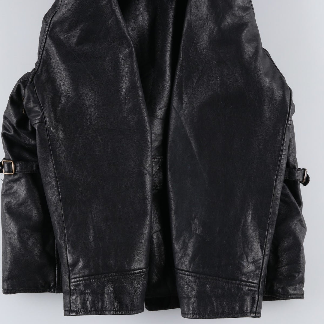 Group 5 Leather Sports Jacket, Made in Canada, Men's Size Medium genuine leather black type Vintage Second Hand