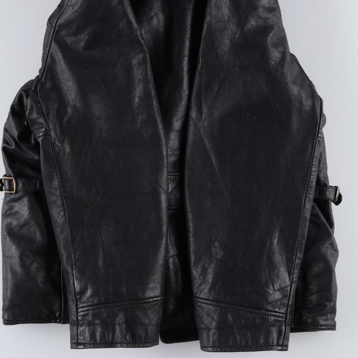 Group 5 Leather Sports Jacket, Made in Canada, Men's Size Medium genuine leather black type Vintage Second Hand