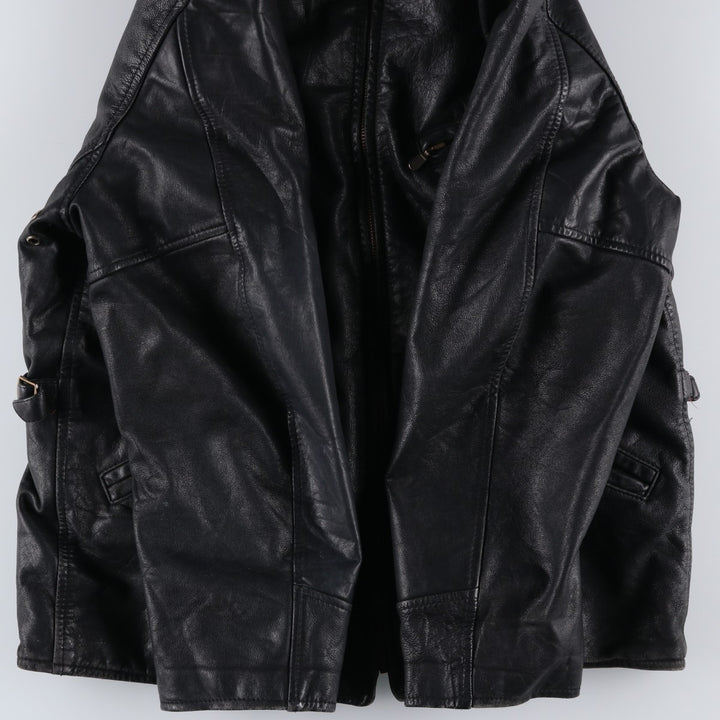Group 5 Leather Sports Jacket, Made in Canada, Men's Size Medium genuine leather black type Vintage Second Hand