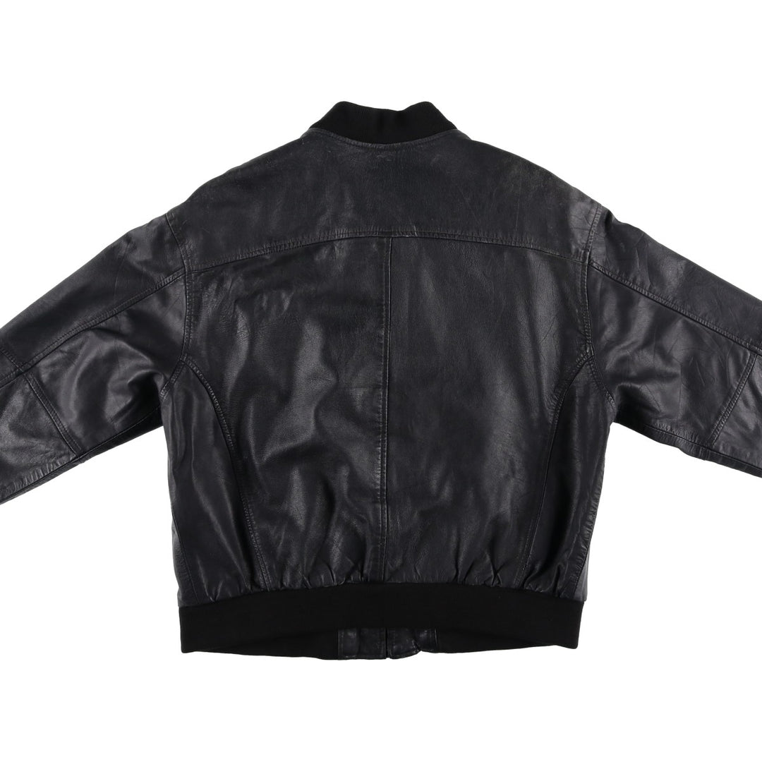 Henry Money Leather Blouson, Men's Size L genuine leather black type Vintage Second Hand
