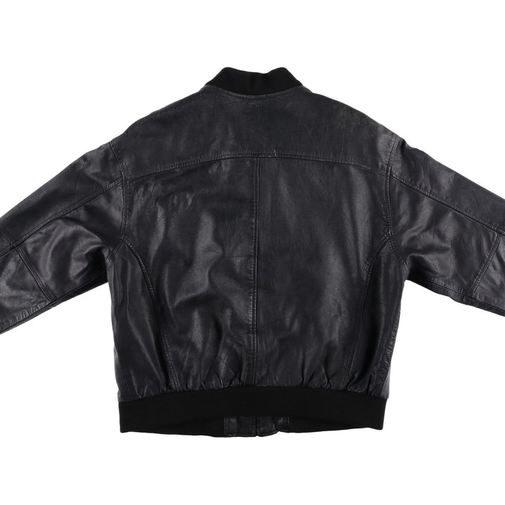 Henry Money Leather Blouson, Men's Size L genuine leather black type Vintage Second Hand