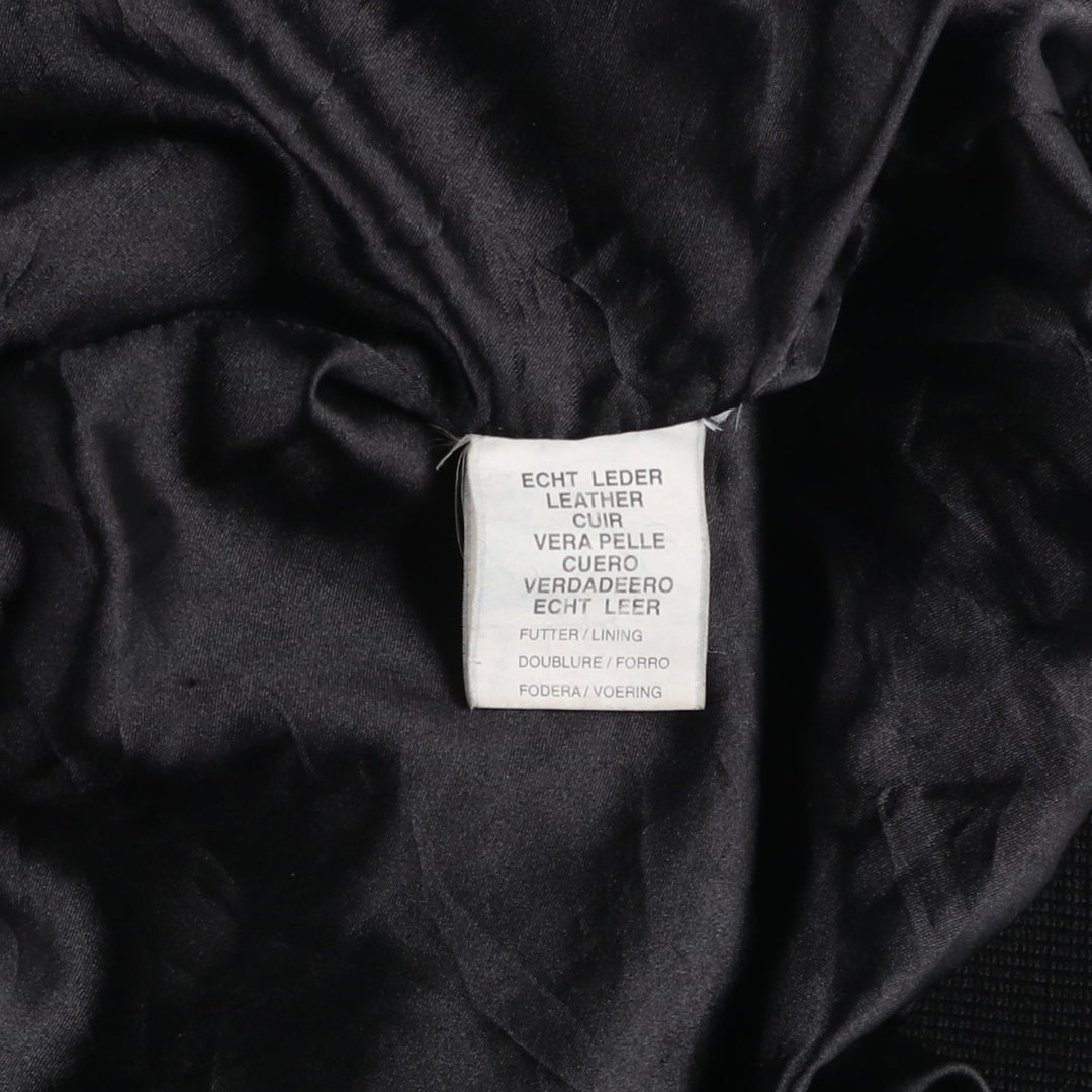 Henry Money Leather Blouson, Men's Size L genuine leather black type Vintage Second Hand