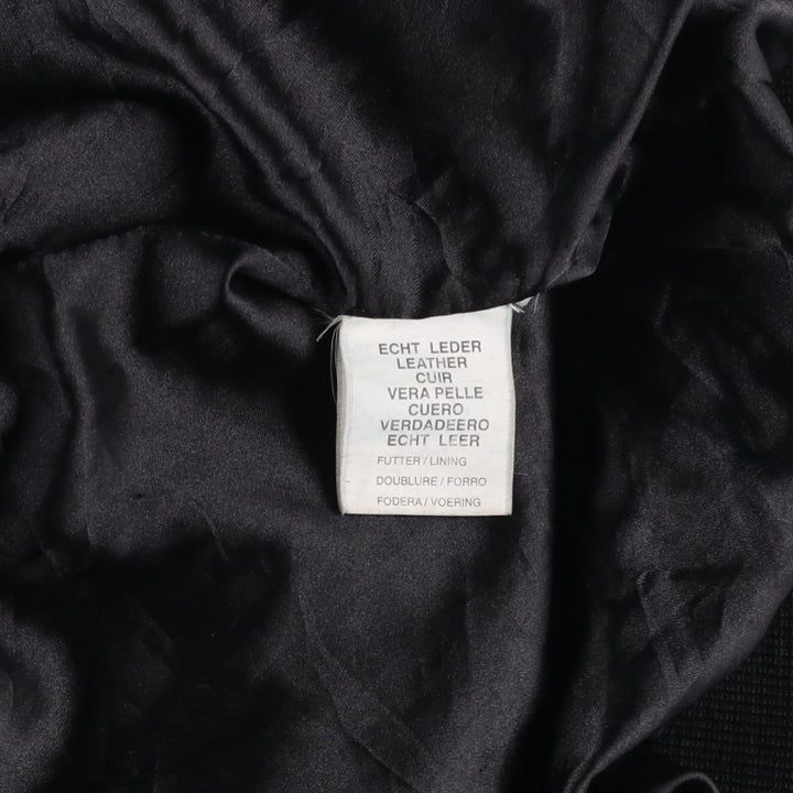 Henry Money Leather Blouson, Men's Size L genuine leather black type Vintage Second Hand