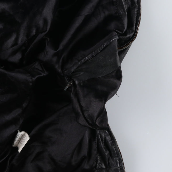 Henry Money Leather Blouson, Men's Size L genuine leather black type Vintage Second Hand
