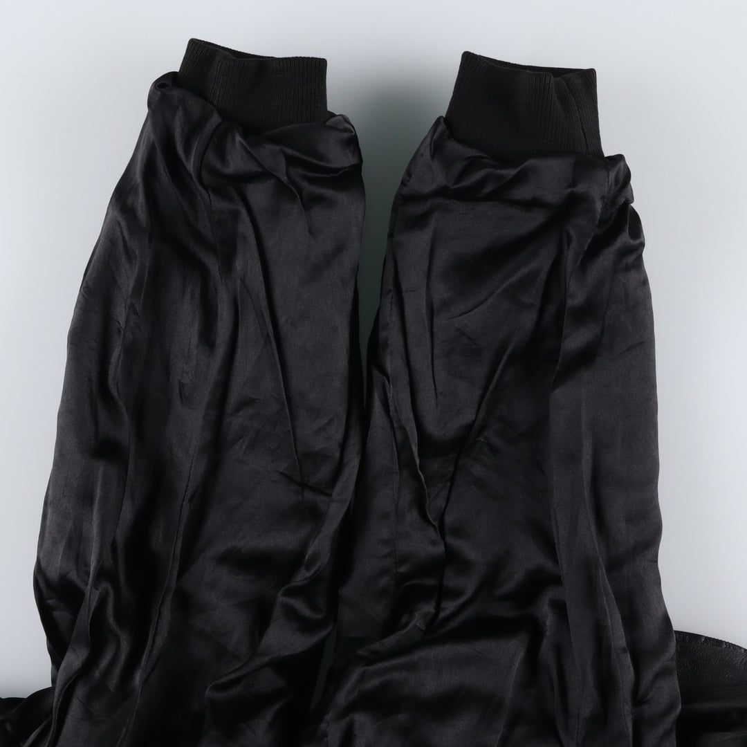 Henry Money Leather Blouson, Men's Size L genuine leather black type Vintage Second Hand