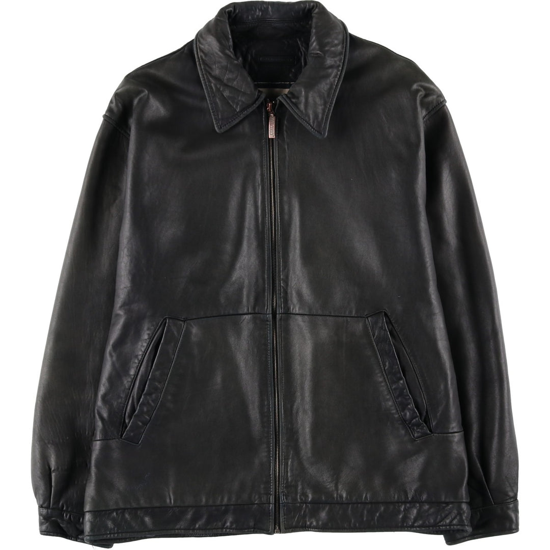 MARCUCCI Swing Top Leather Blouson, Men's Size L (approx.) genuine leather black type Vintage Second Hand