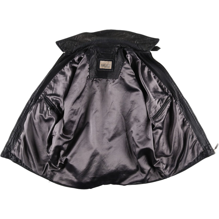 MARCUCCI Swing Top Leather Blouson, Men's Size L (approx.) genuine leather black type Vintage Second Hand