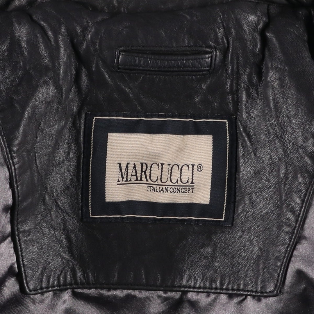 MARCUCCI Swing Top Leather Blouson, Men's Size L (approx.) genuine leather black type Vintage Second Hand