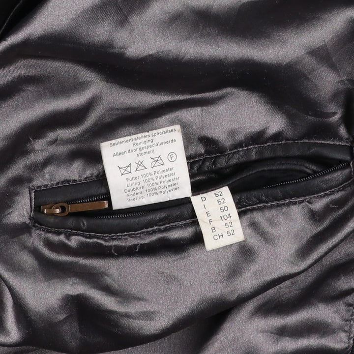 MARCUCCI Swing Top Leather Blouson, Men's Size L (approx.) genuine leather black type Vintage Second Hand
