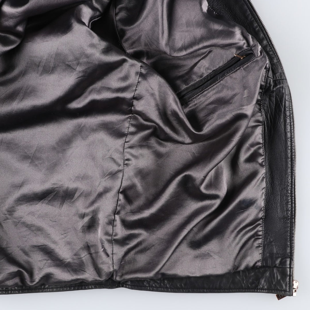 MARCUCCI Swing Top Leather Blouson, Men's Size L (approx.) genuine leather black type Vintage Second Hand