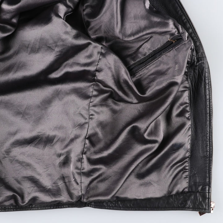 MARCUCCI Swing Top Leather Blouson, Men's Size L (approx.) genuine leather black type Vintage Second Hand