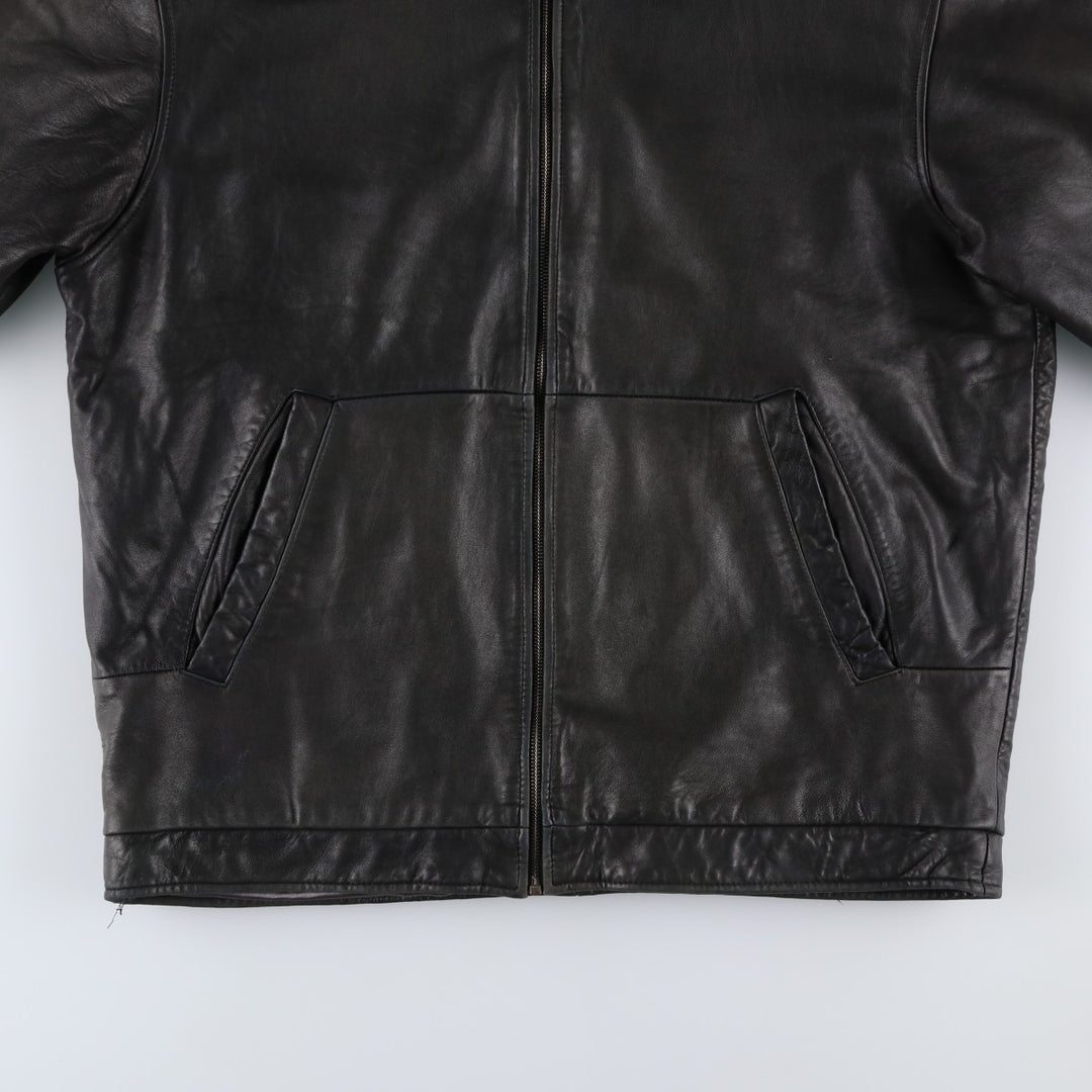 MARCUCCI Swing Top Leather Blouson, Men's Size L (approx.) genuine leather black type Vintage Second Hand