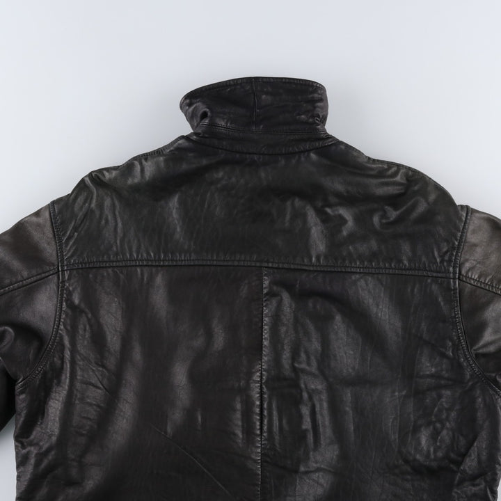 MARCUCCI Swing Top Leather Blouson, Men's Size L (approx.) genuine leather black type Vintage Second Hand