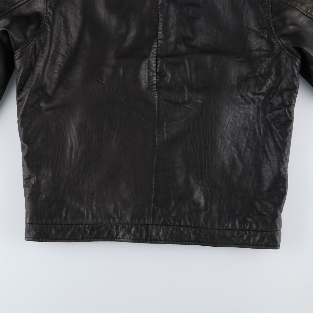 MARCUCCI Swing Top Leather Blouson, Men's Size L (approx.) genuine leather black type Vintage Second Hand