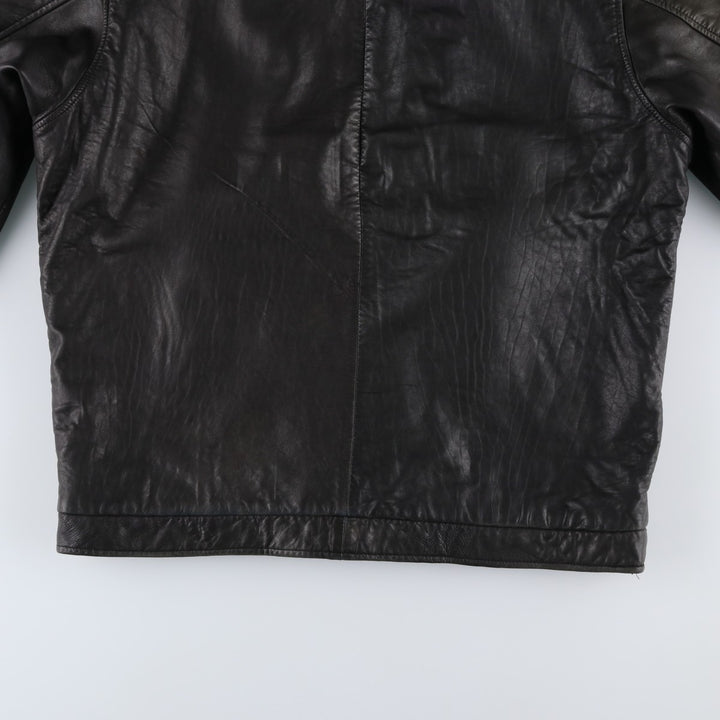 MARCUCCI Swing Top Leather Blouson, Men's Size L (approx.) genuine leather black type Vintage Second Hand