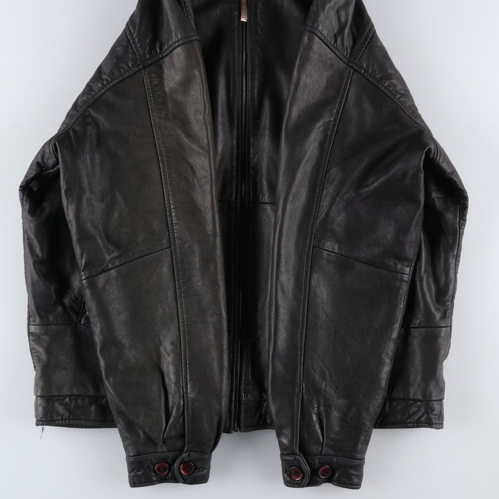 MARCUCCI Swing Top Leather Blouson, Men's Size L (approx.) genuine leather black type Vintage Second Hand