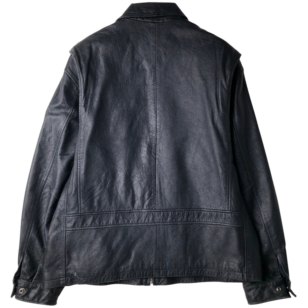 Wilsons Leather M.Julian Swing Top Leather Blouson, Men's Size L genuine leather black type Vintage Second Hand