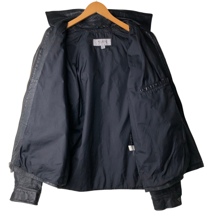 Wilsons Leather M.Julian Swing Top Leather Blouson, Men's Size L genuine leather black type Vintage Second Hand