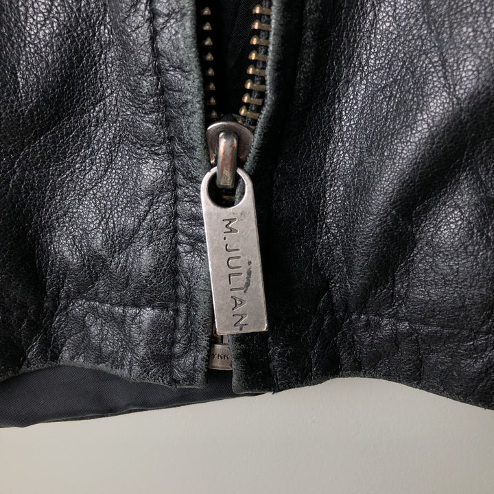 Wilsons Leather M.Julian Swing Top Leather Blouson, Men's Size L genuine leather black type Vintage Second Hand