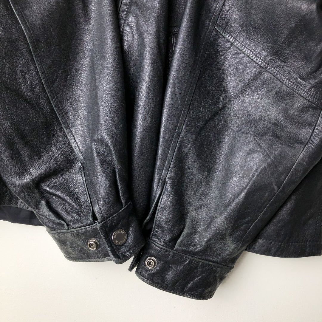 Wilsons Leather M.Julian Swing Top Leather Blouson, Men's Size L genuine leather black type Vintage Second Hand